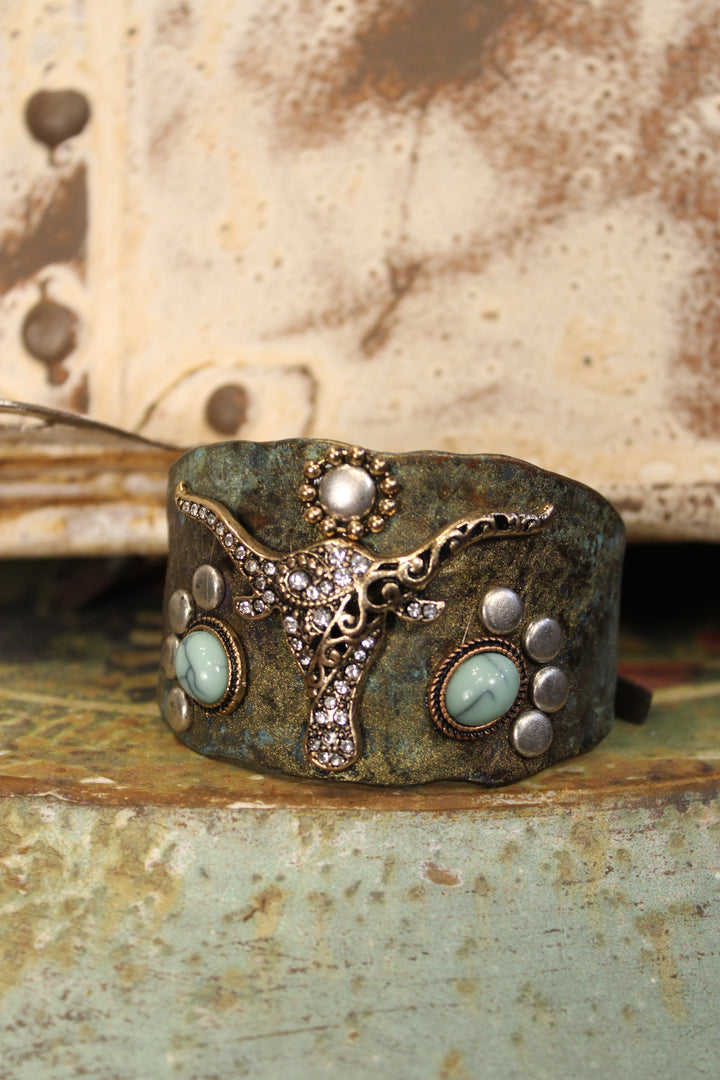 Longhorn Gold Cuff Bracelet