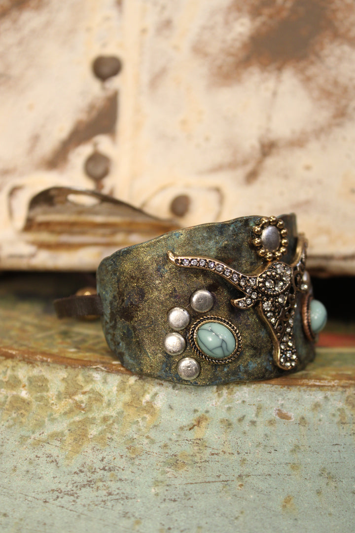 Longhorn Gold Cuff Bracelet