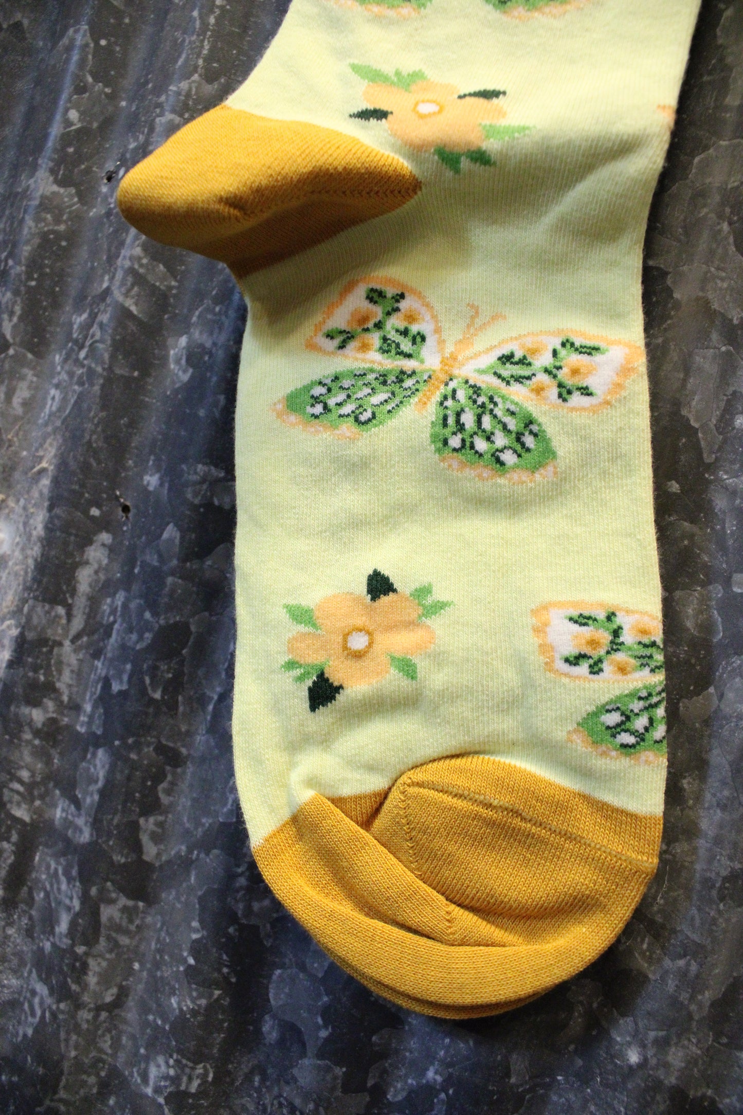 Yellow Butterfly Socks