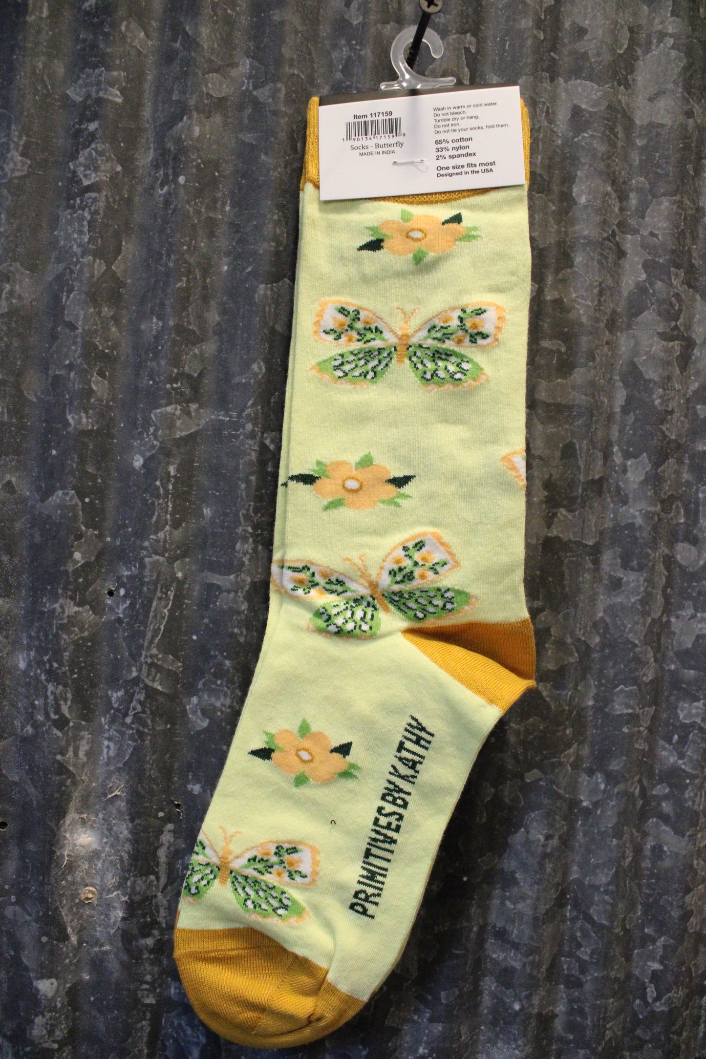 Yellow Butterfly Socks