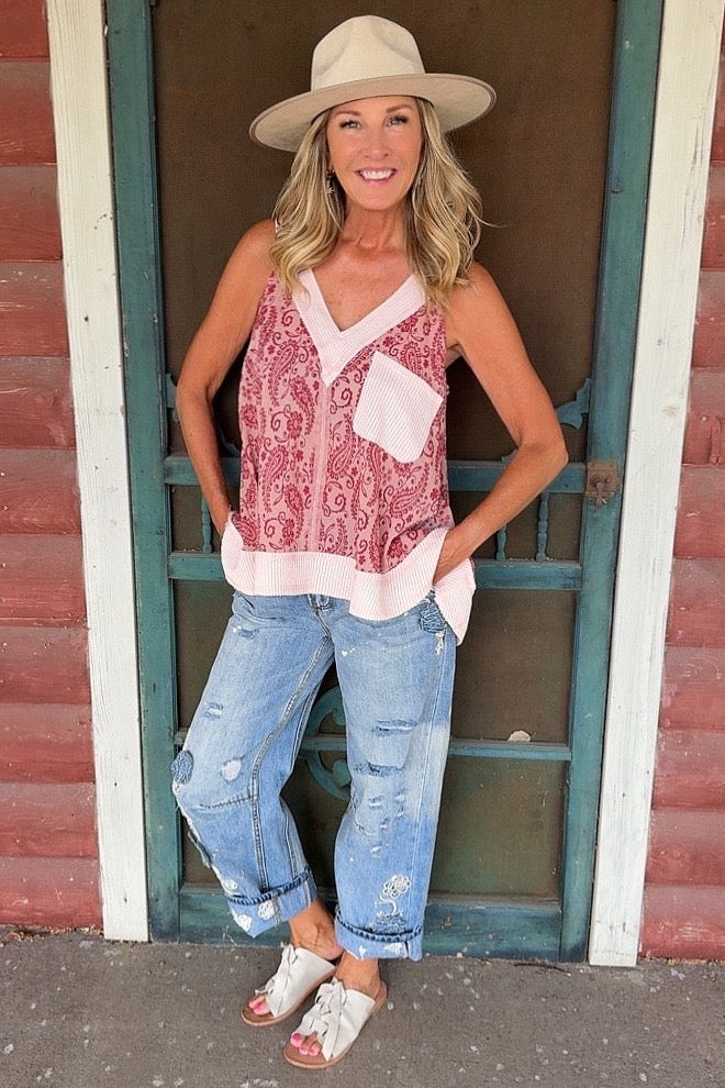Country Bloom Cranberry Top