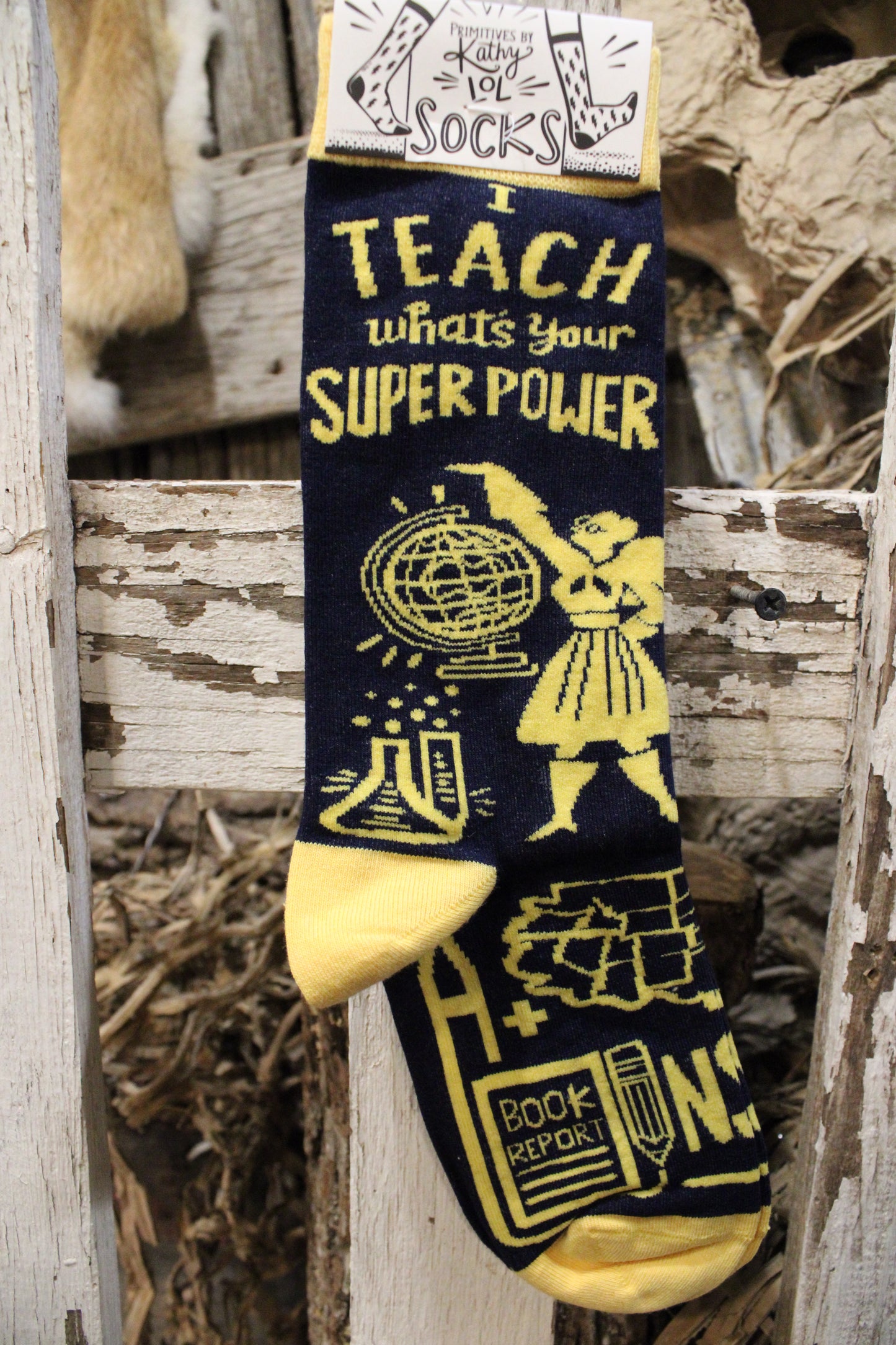 I Teach What's Your Super Power Socks