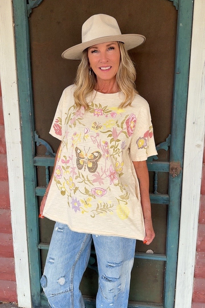 Flutter And Bloom Cotton Tee