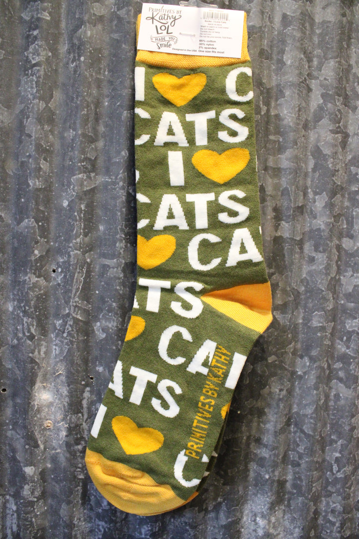 I Love Cats Socks