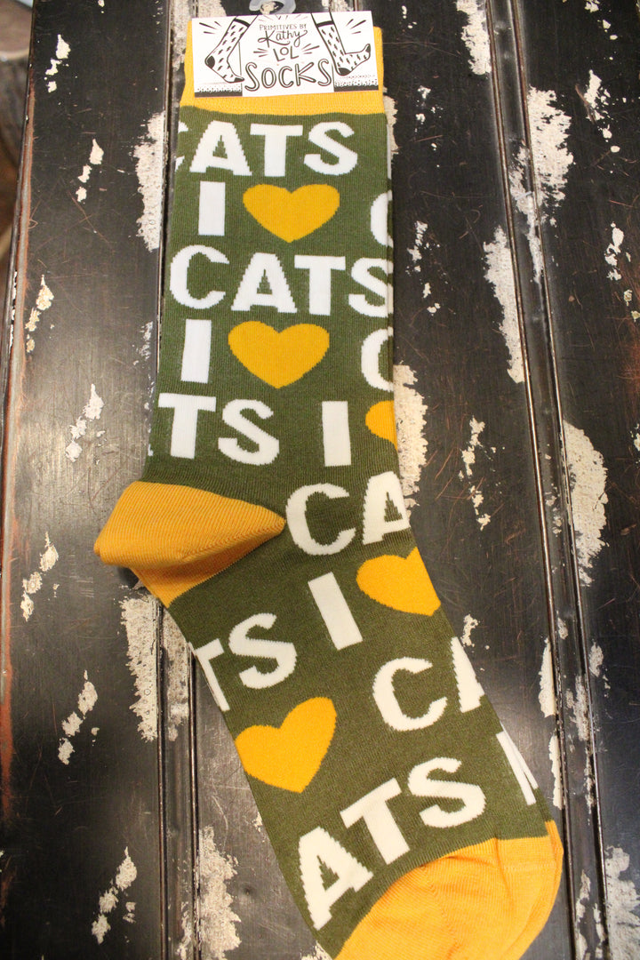 I Love Cats Socks