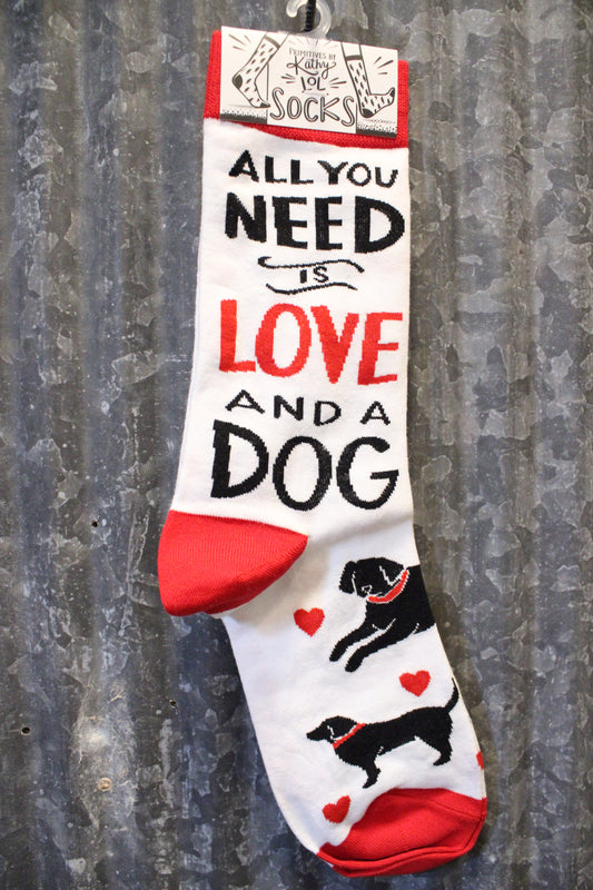 All You Need Is Love And A Dog White Socks