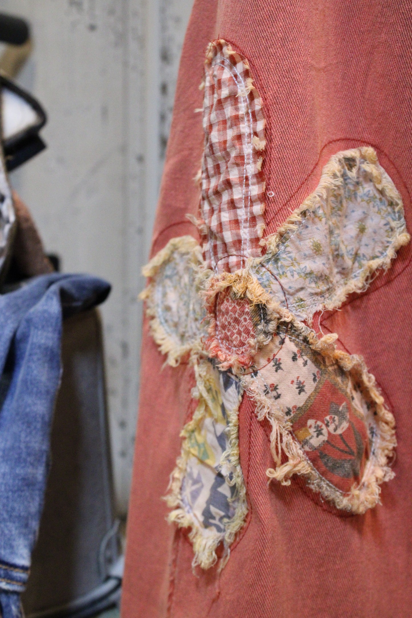 Flower Patch Boho Red Overalls