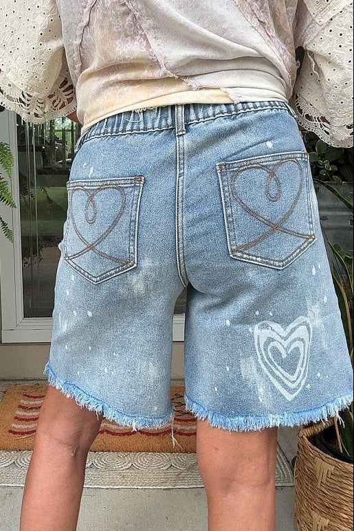 Love Note Denim Shorts