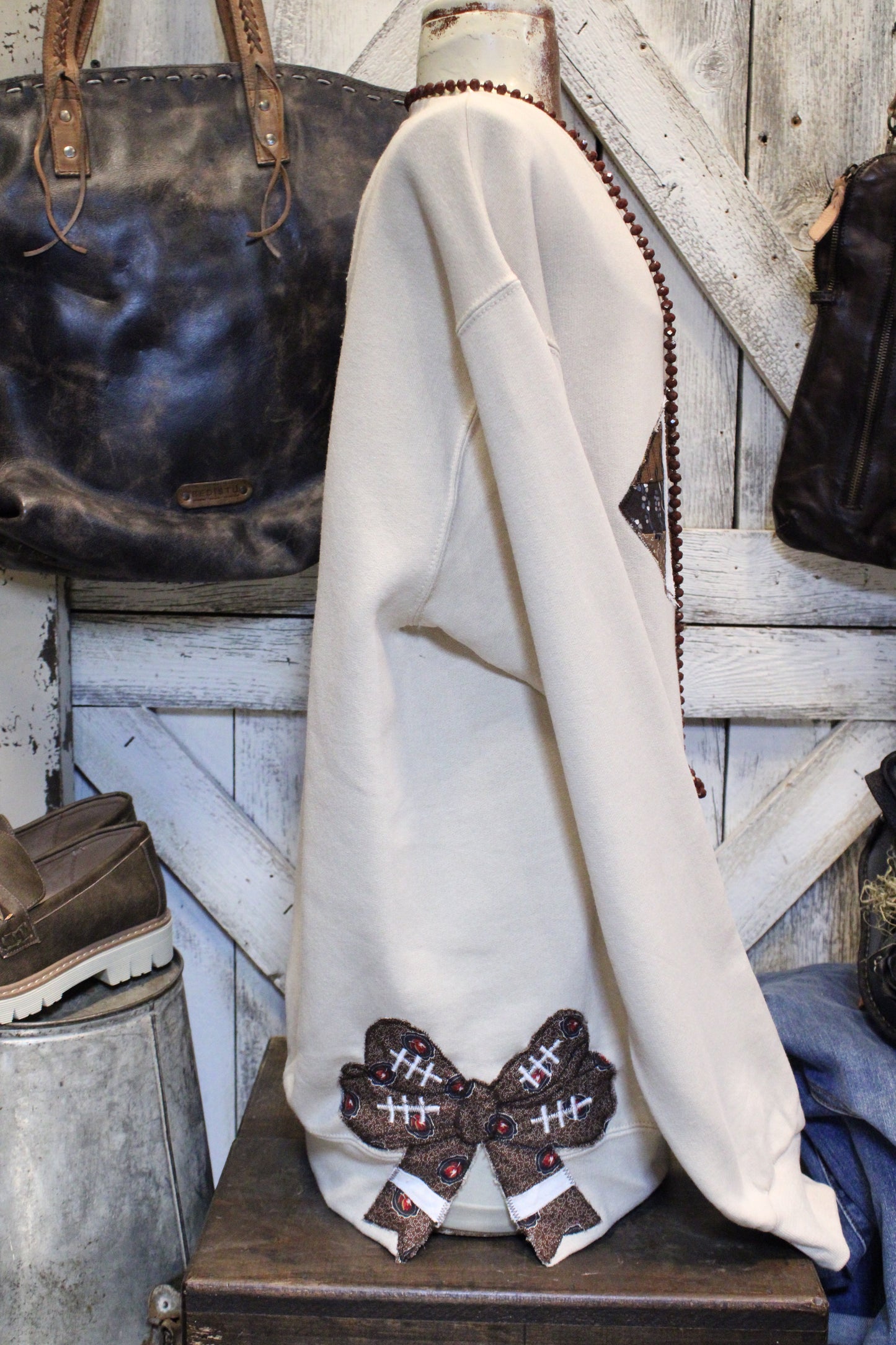 FGO Fancy Football Handmade Applique Sweatshirt