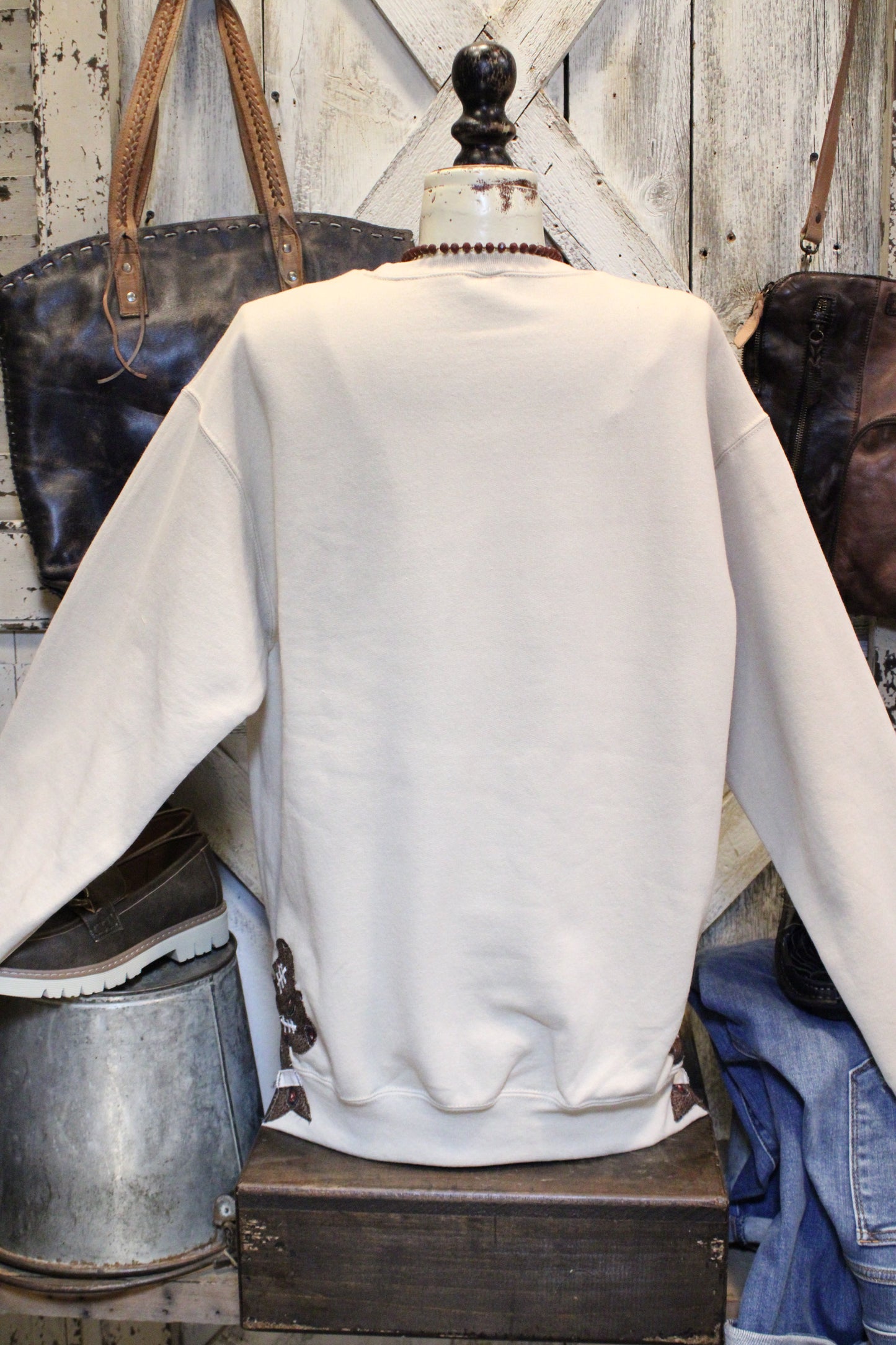 FGO Fancy Football Handmade Applique Sweatshirt