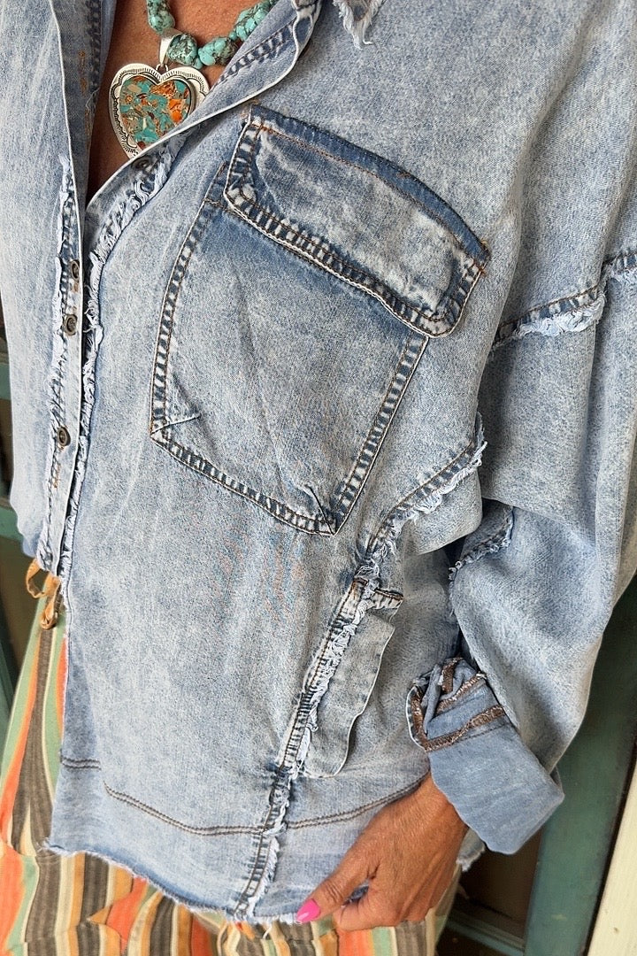 Classic Comfort Light Denim Top
