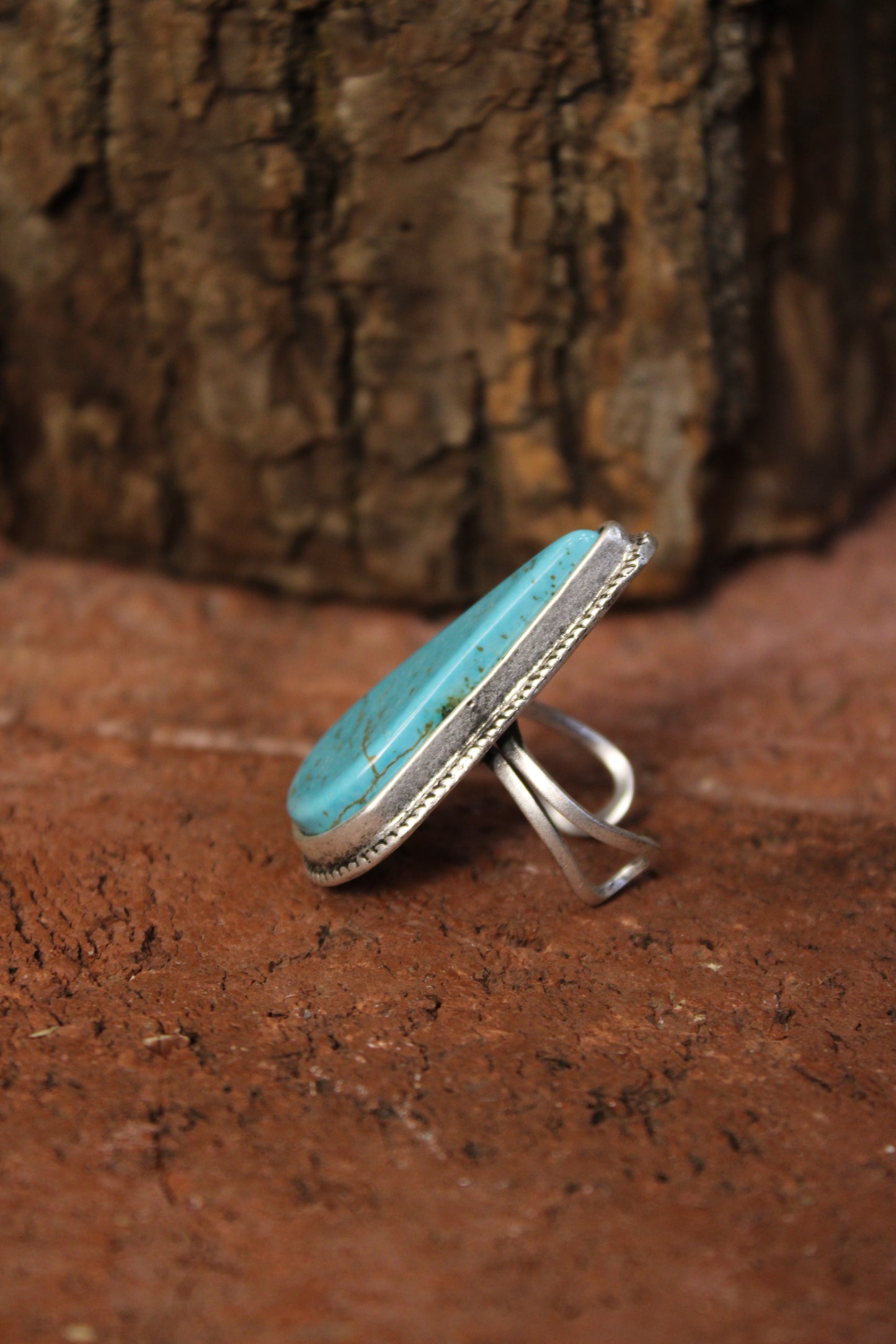 Teal Teardrop Ring