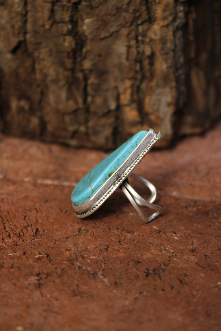 Teal Teardrop Ring