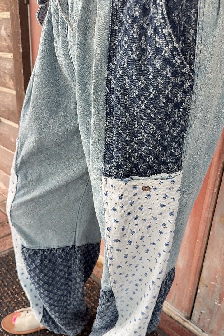 Blue Blossom Denim Pants