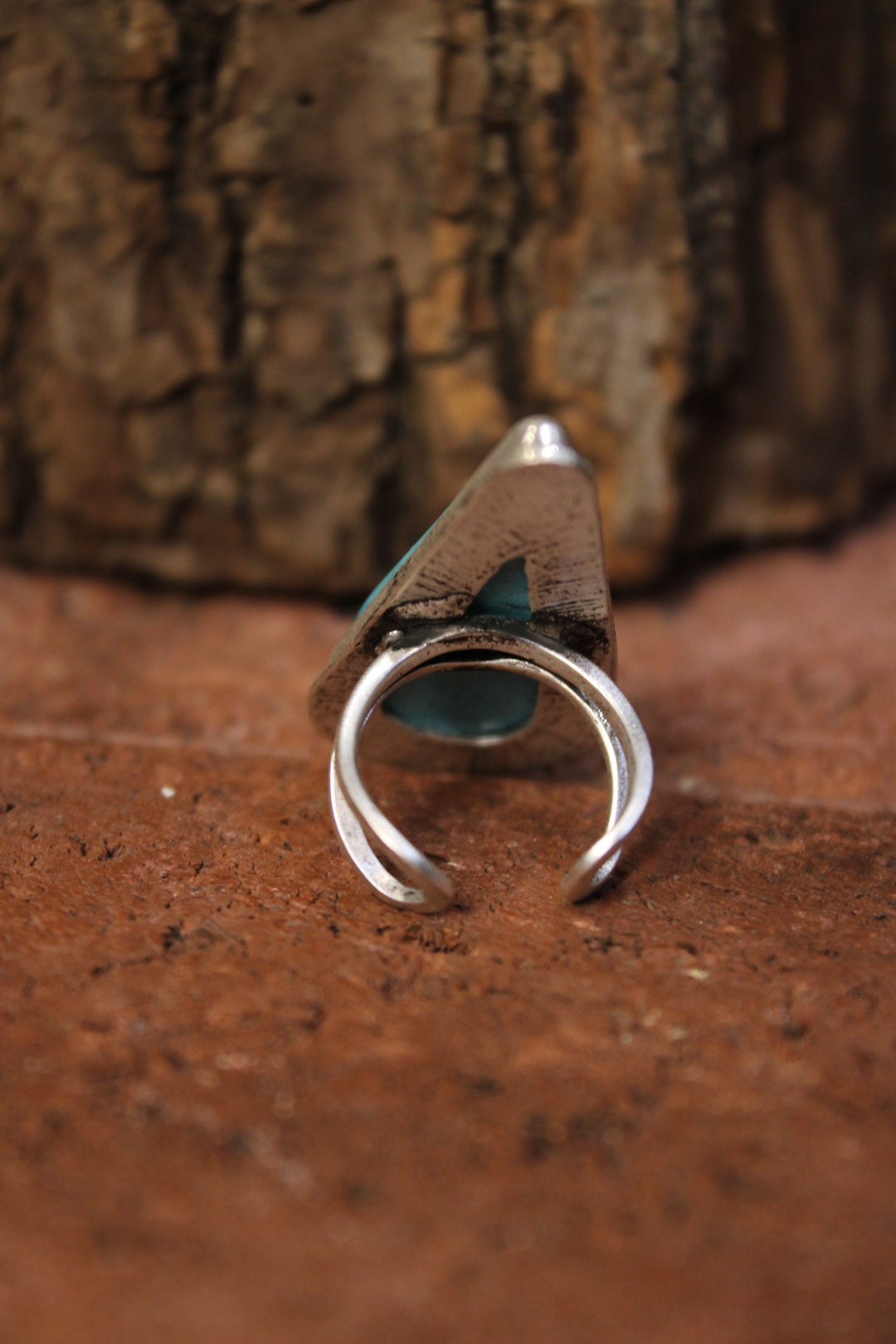 Teal Teardrop Ring