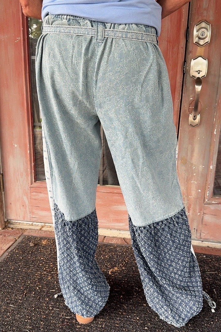 Blue Blossom Denim Pants