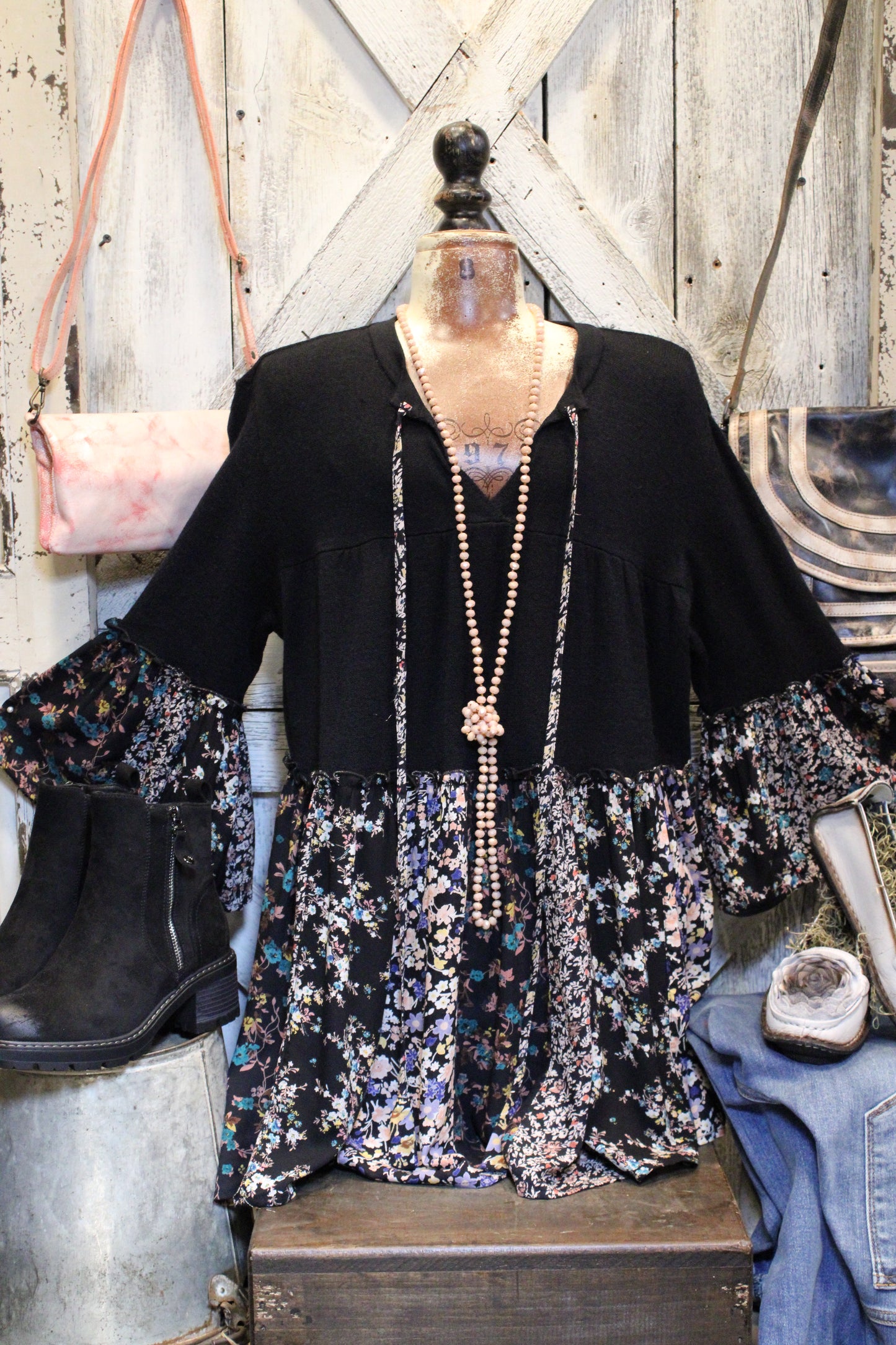 Moonlit Meadow Black Tunic