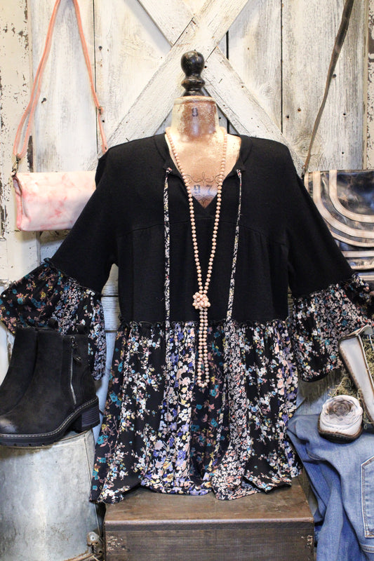 Moonlit Meadow Black Tunic