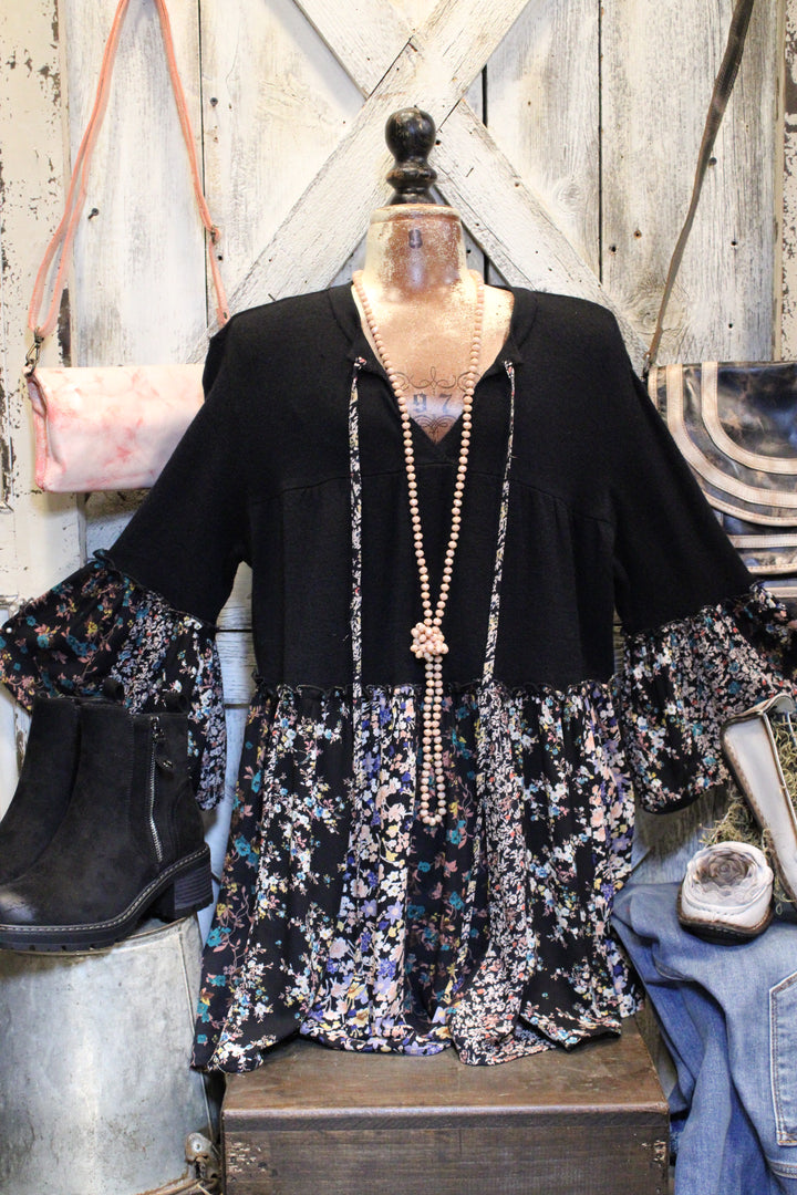 Moonlit Meadow Black Tunic