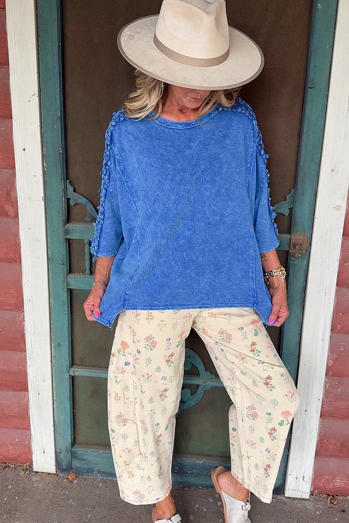 Cobalt Bloom Comfort Top