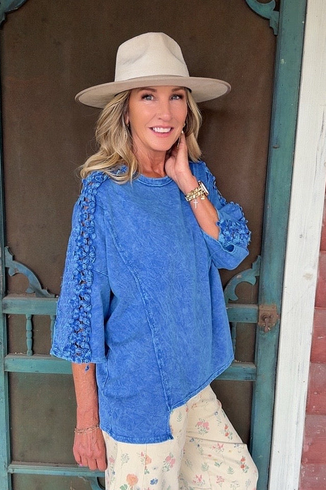 Cobalt Bloom Comfort Top