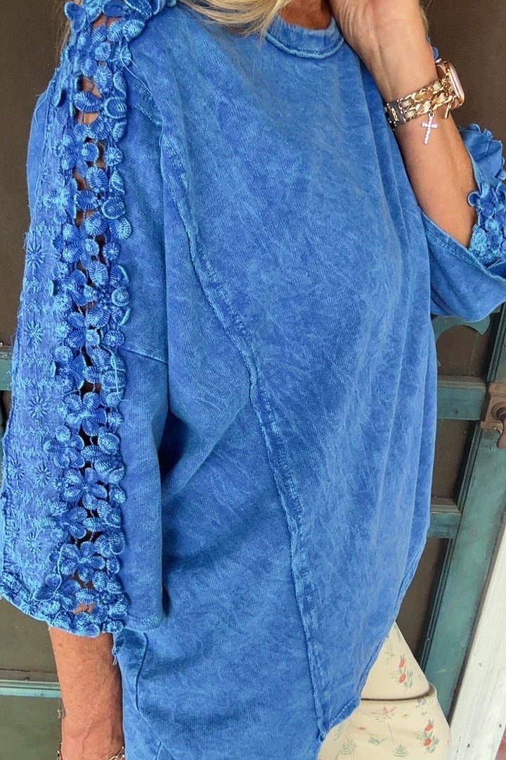 Cobalt Bloom Comfort Top