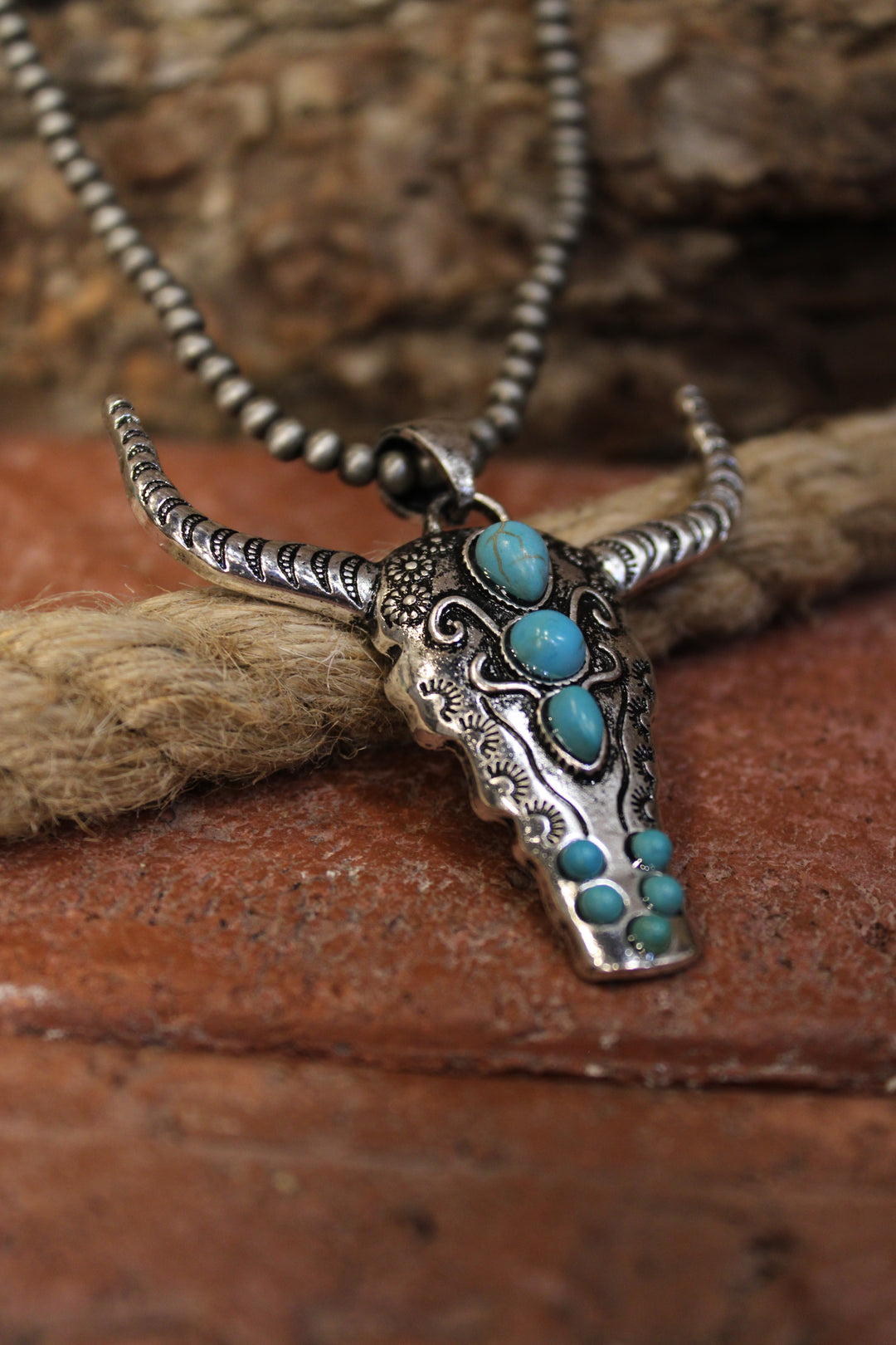 Ghost of the Plains Longhorn Necklace