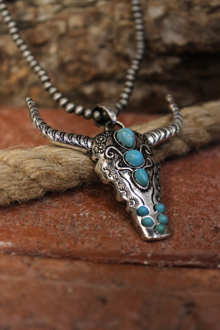 Ghost of the Plains Longhorn Necklace