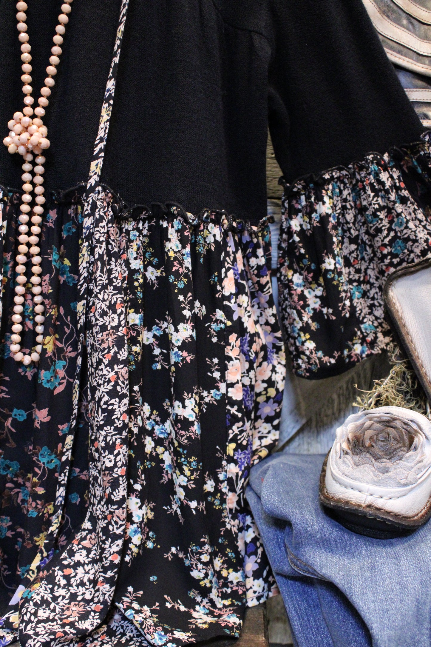 Moonlit Meadow Black Tunic