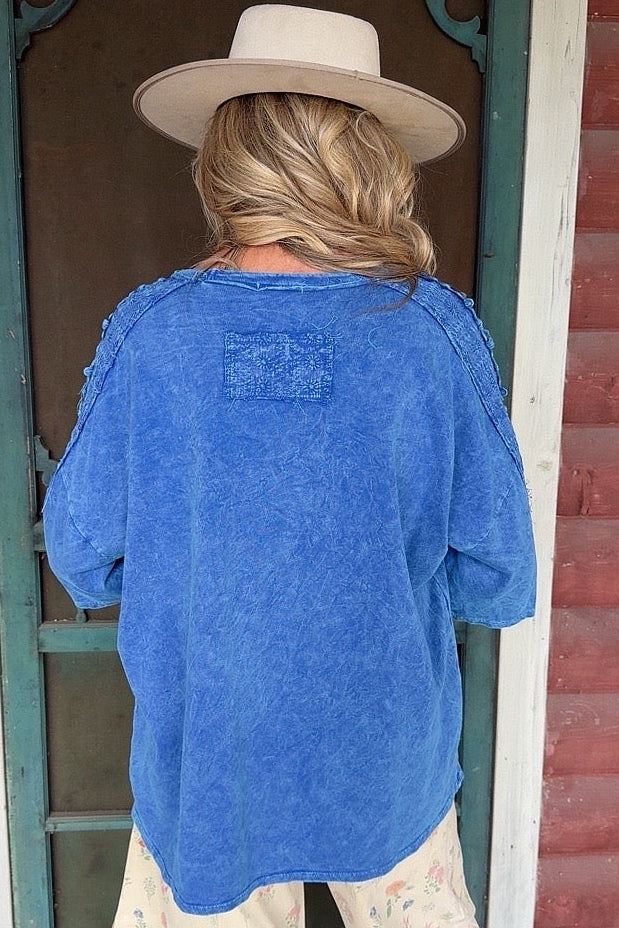 Cobalt Bloom Comfort Top
