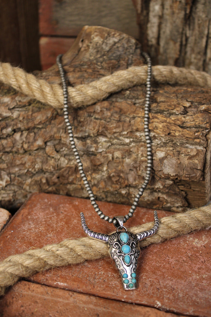 Ghost of the Plains Longhorn Necklace