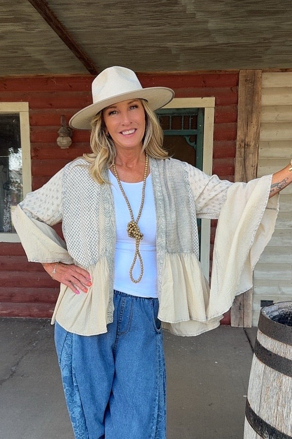 Gentle Morning Latte Kimono