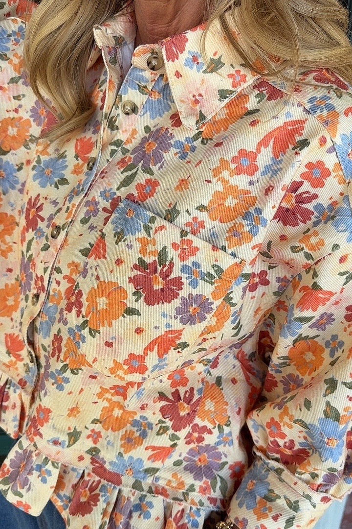Painted Petals Denim Jacket