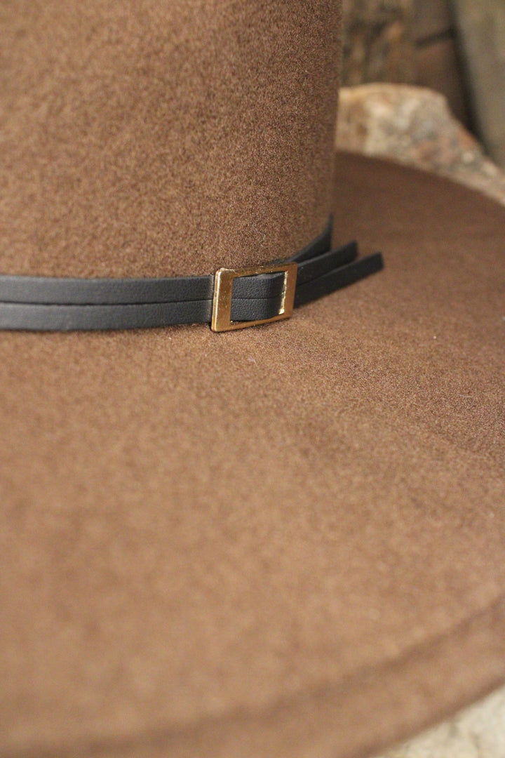 Chocolate Cort Wide Brim Hat