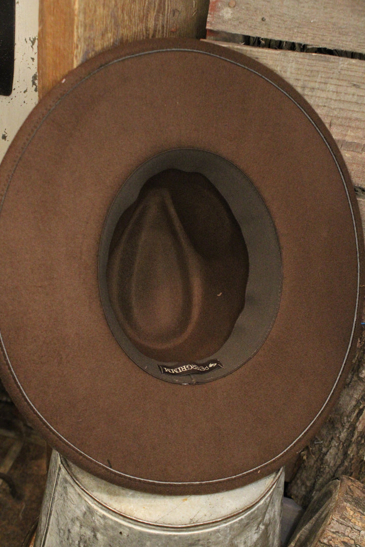 Chocolate Cort Wide Brim Hat
