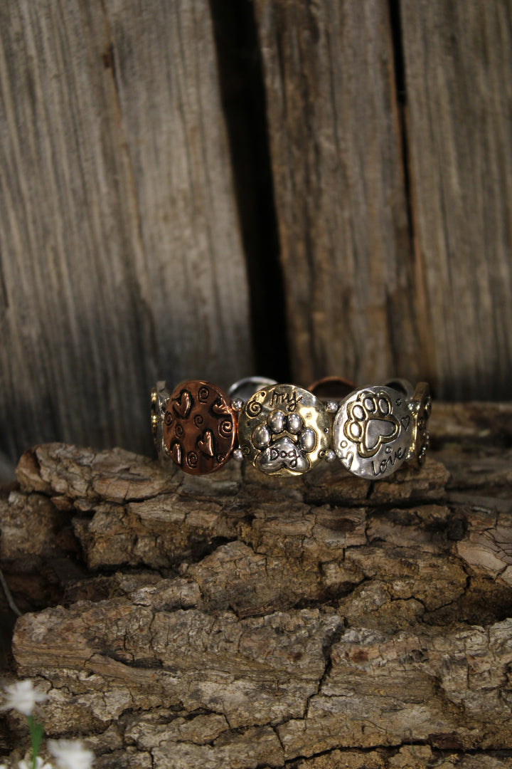 My Dog Mixed Metal Bracelet
