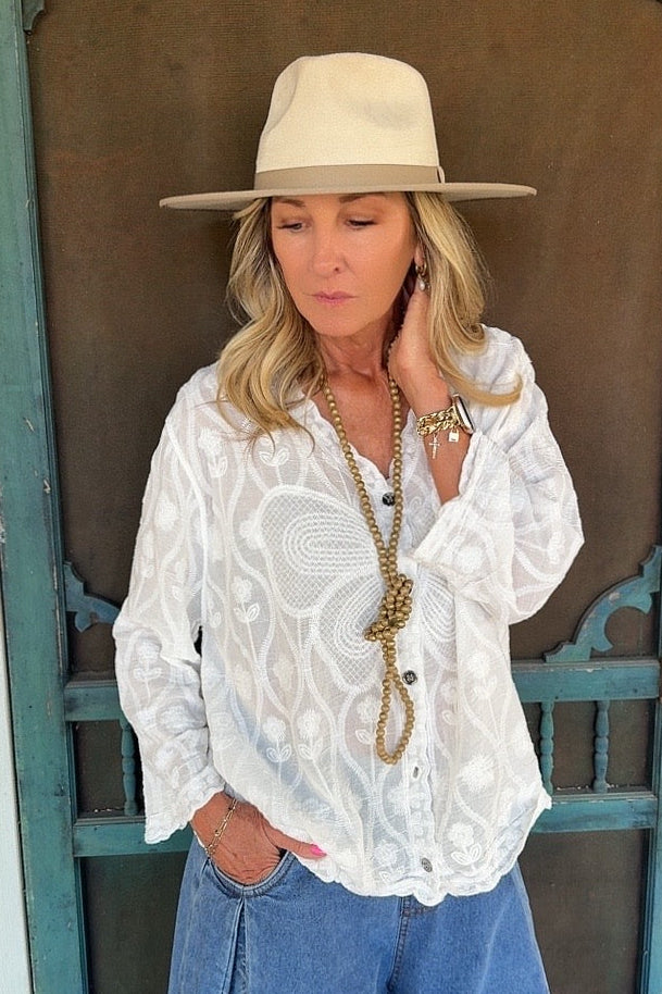 Heirloom Petal Off White Blouse