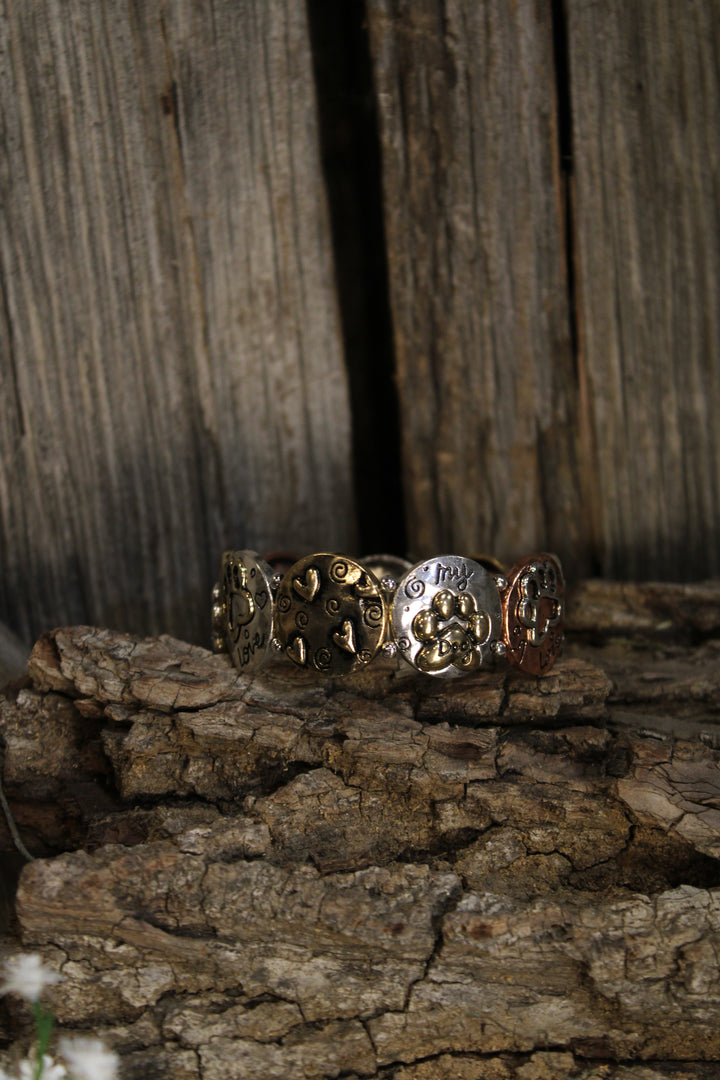 My Dog Mixed Metal Bracelet