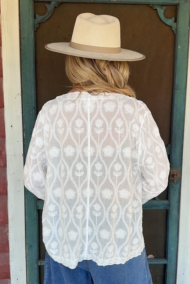 Heirloom Petal Off White Blouse