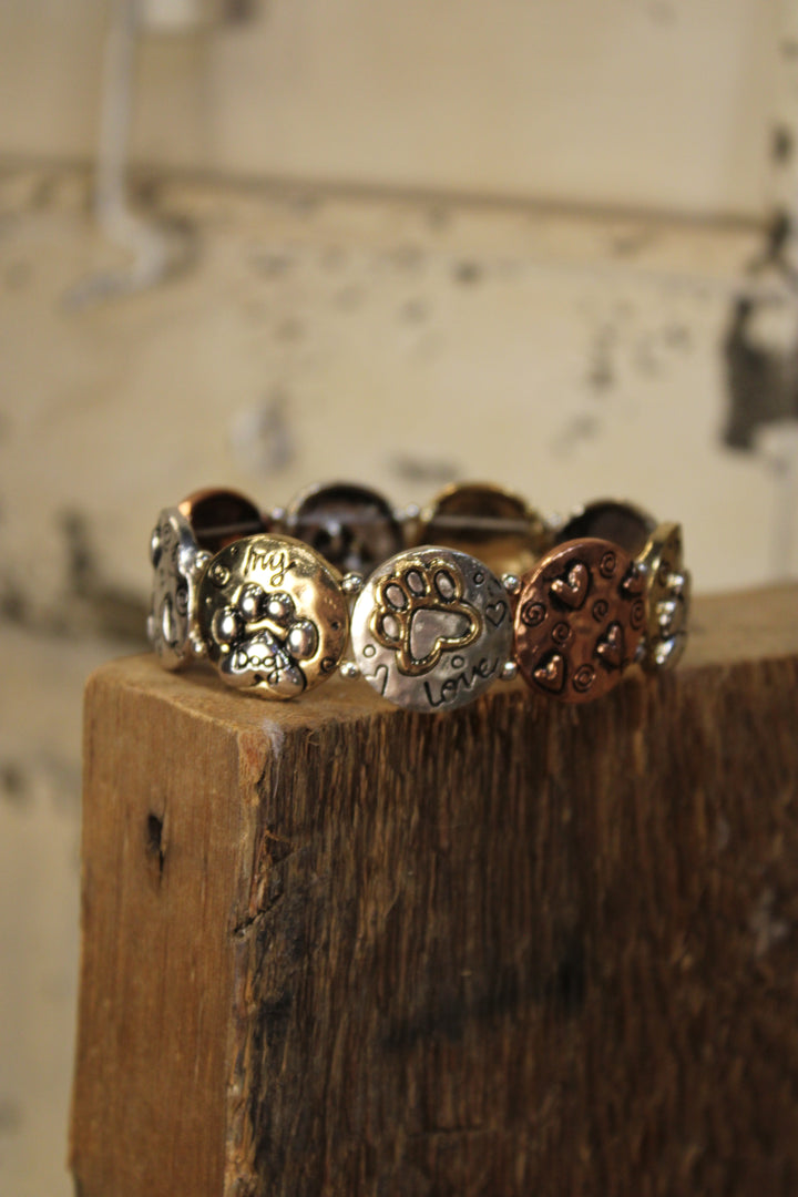 My Dog Mixed Metal Bracelet