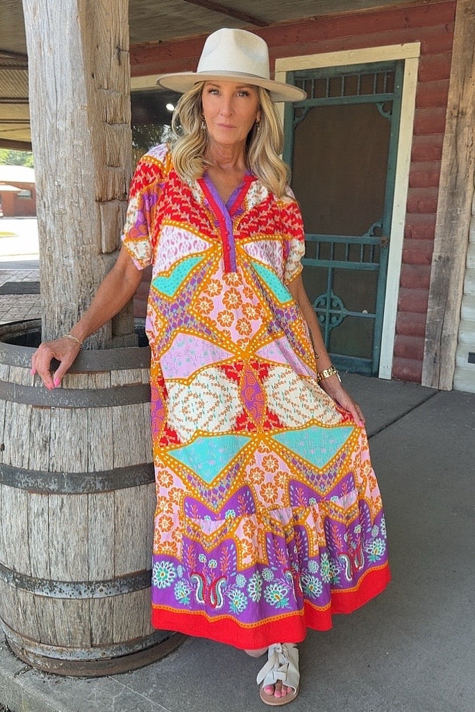 Festival Of Color Maxi Dress