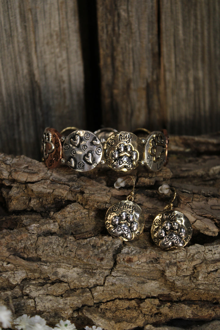 My Dog Mixed Metal Bracelet
