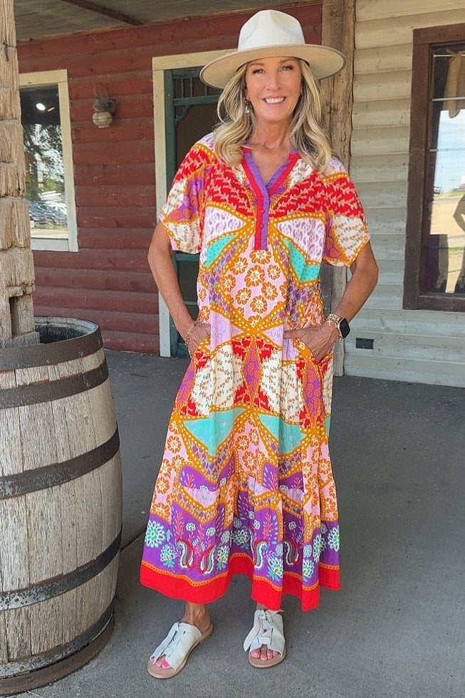 Festival Of Color Maxi Dress