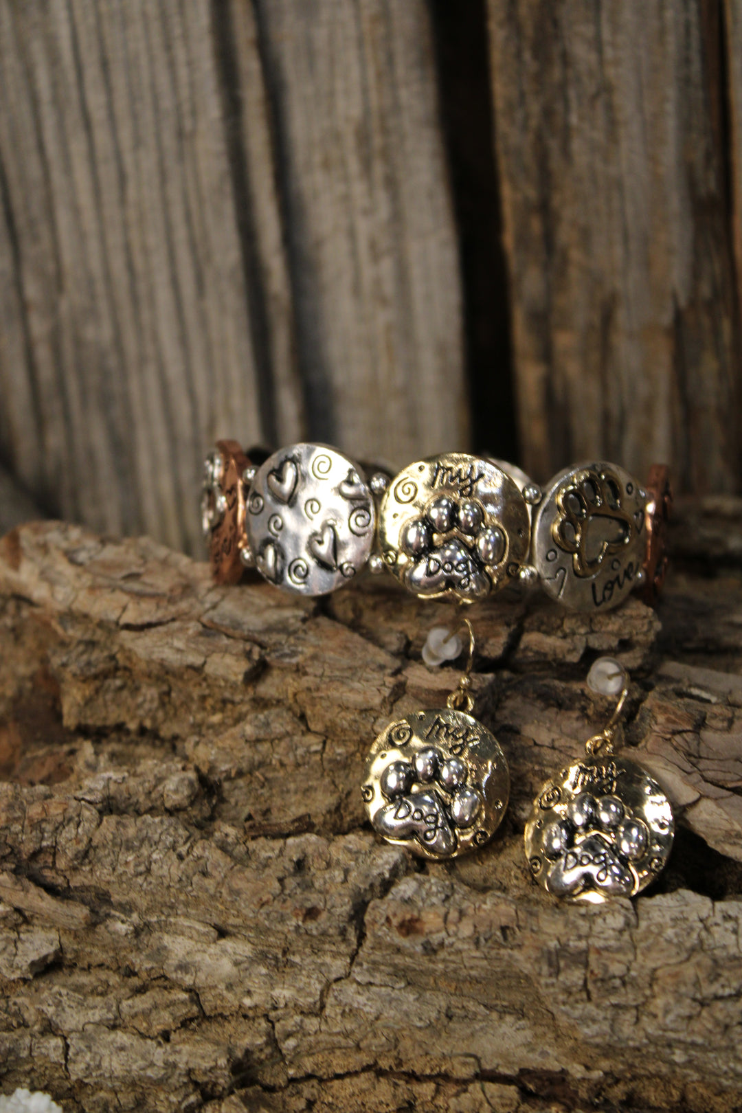 My Dog Mixed Metal Earrings