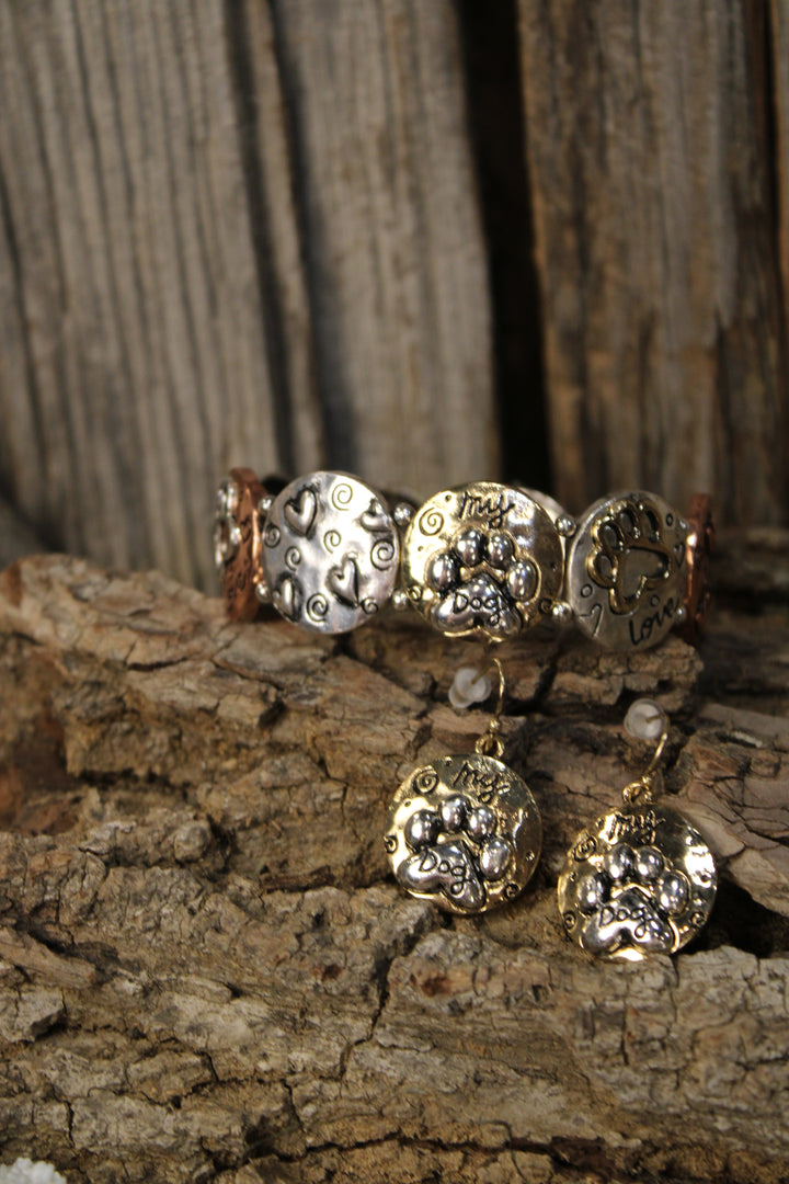 My Dog Mixed Metal Earrings