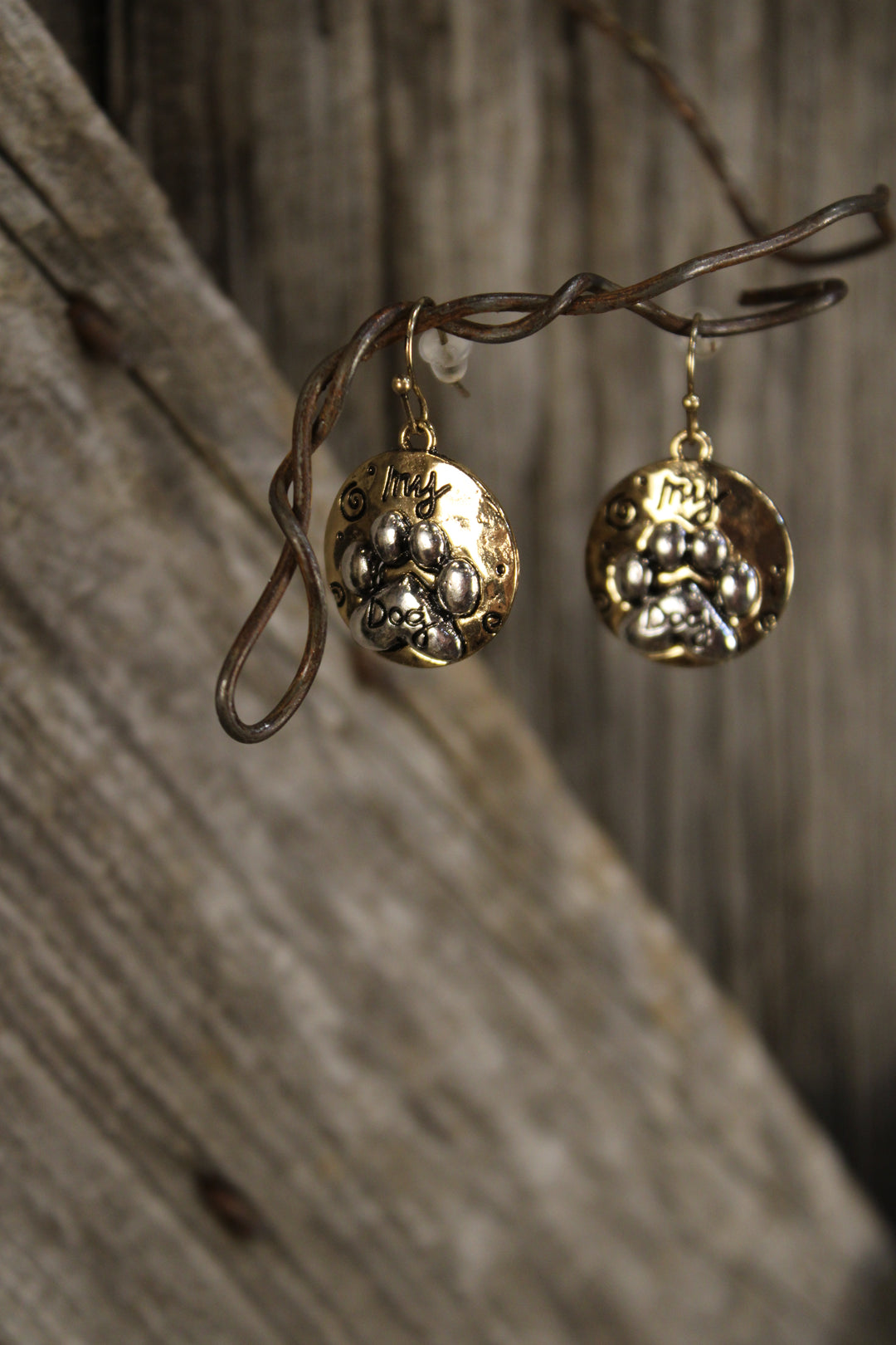 My Dog Mixed Metal Earrings