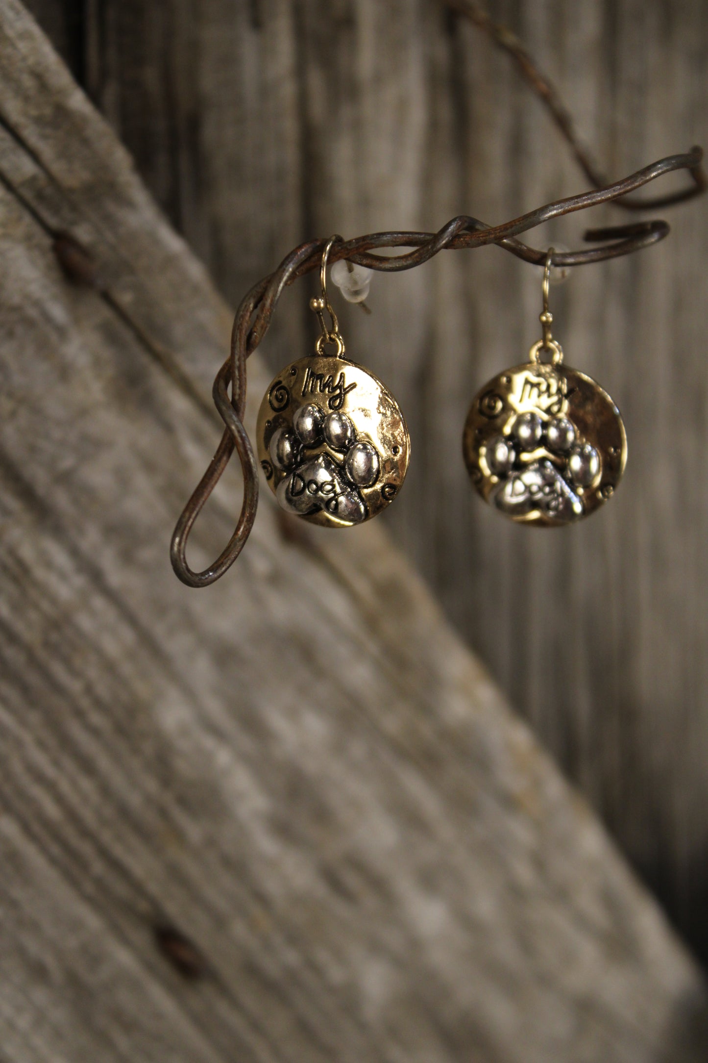 My Dog Mixed Metal Earrings