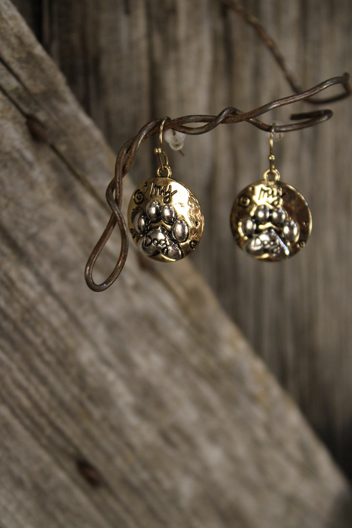 My Dog Mixed Metal Earrings