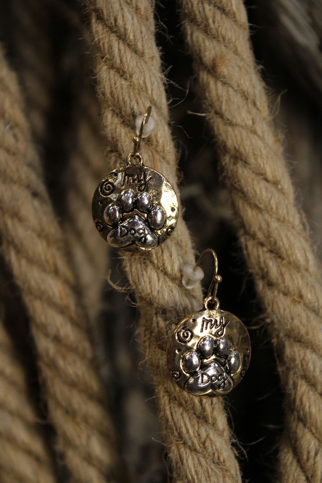 My Dog Mixed Metal Earrings