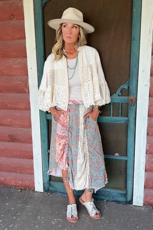 Patchwork Jubilee Sage Skirt